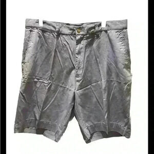 VTG Polo Ralph Lauren Chambray Chino Shorts Blue Flat Front Mens Size 36 x 8.5"